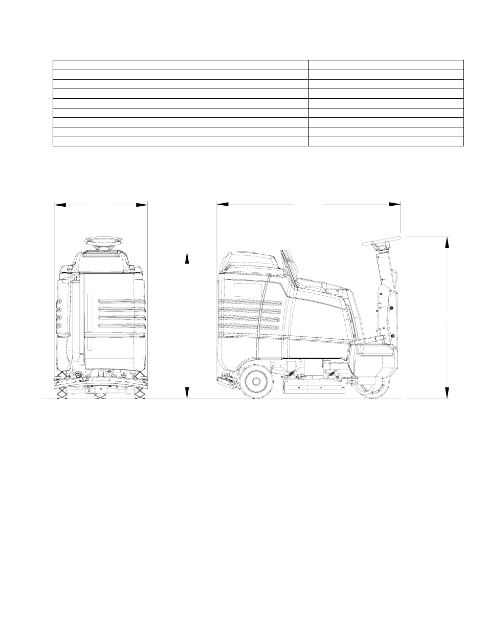 Technical specifications | Windsor Saber Glide SG36 User Manual | Page 9 / 43