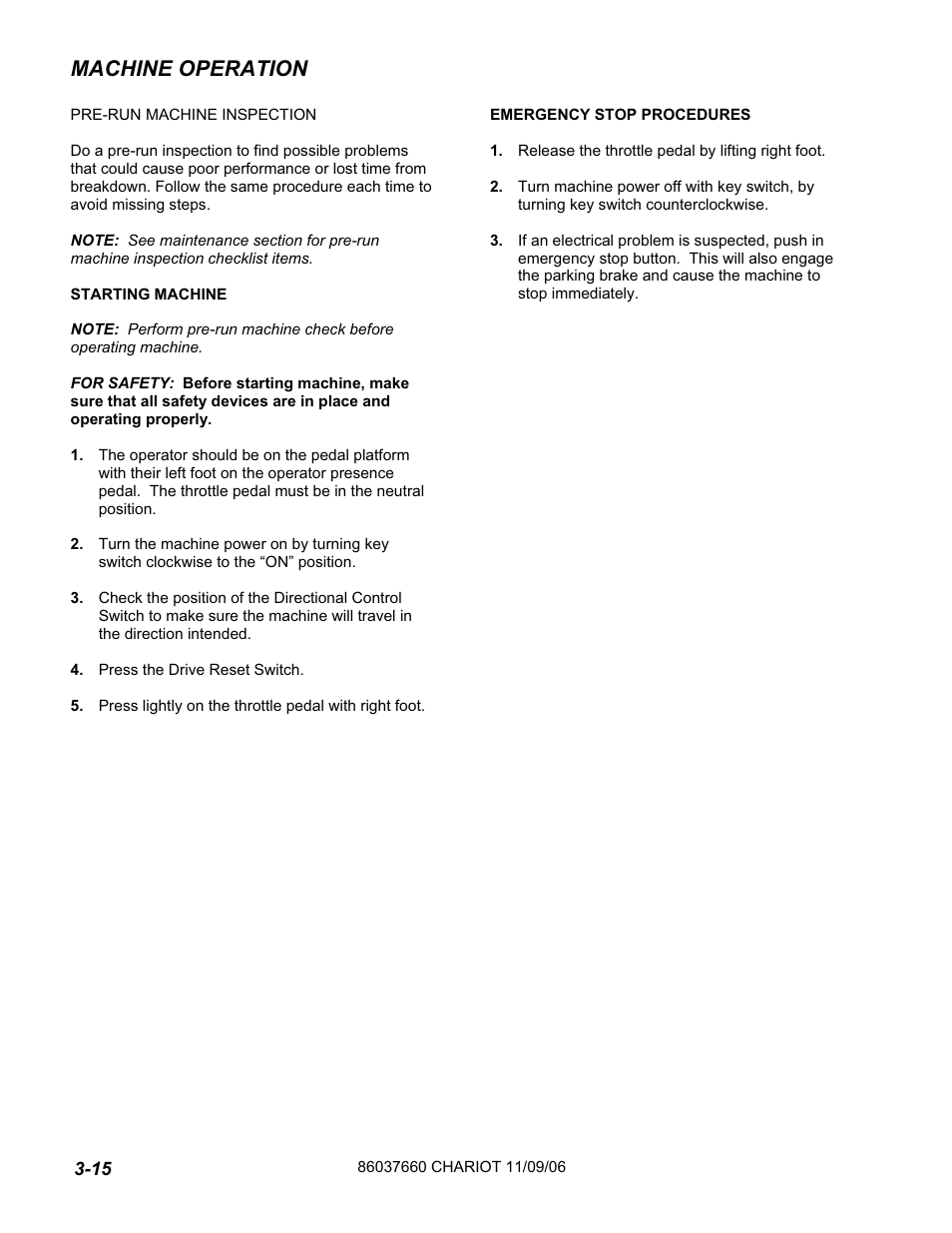 Machine operation | Windsor ISCRUB CSE24 10060250 User Manual | Page 22 / 61