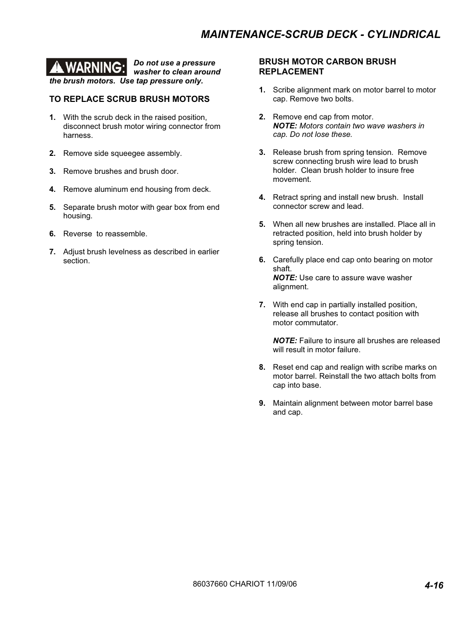 Maintenance-scrub deck - cylindrical | Windsor ISCRUB CSE24 10060250 User Manual | Page 43 / 61