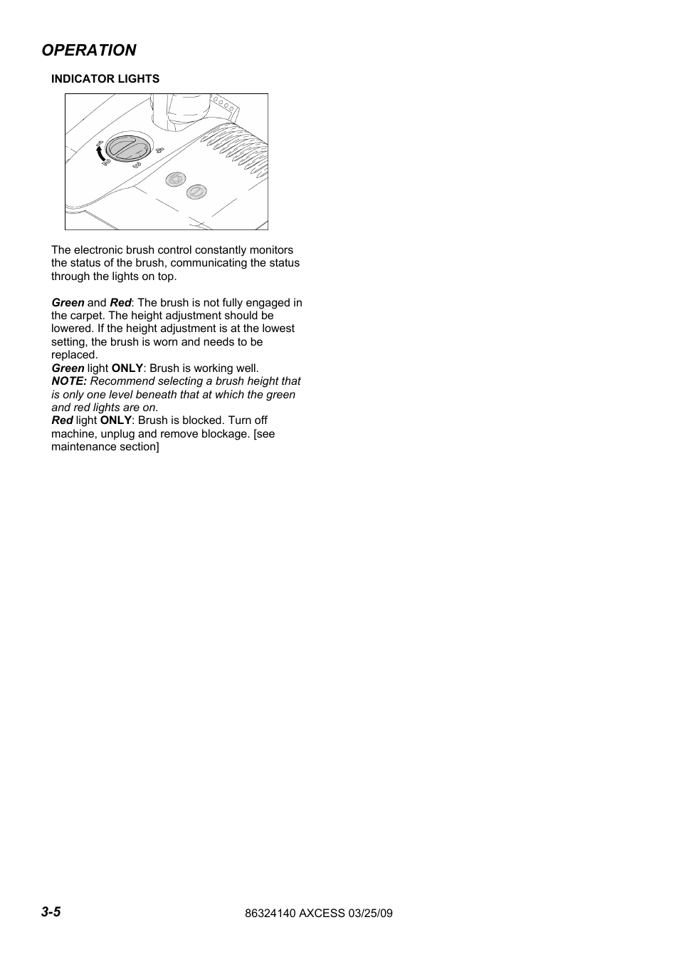 632-414-0 pg 3-5eng, Operation | Windsor AXCESS 12 1.012-062.0 User Manual | Page 12 / 52