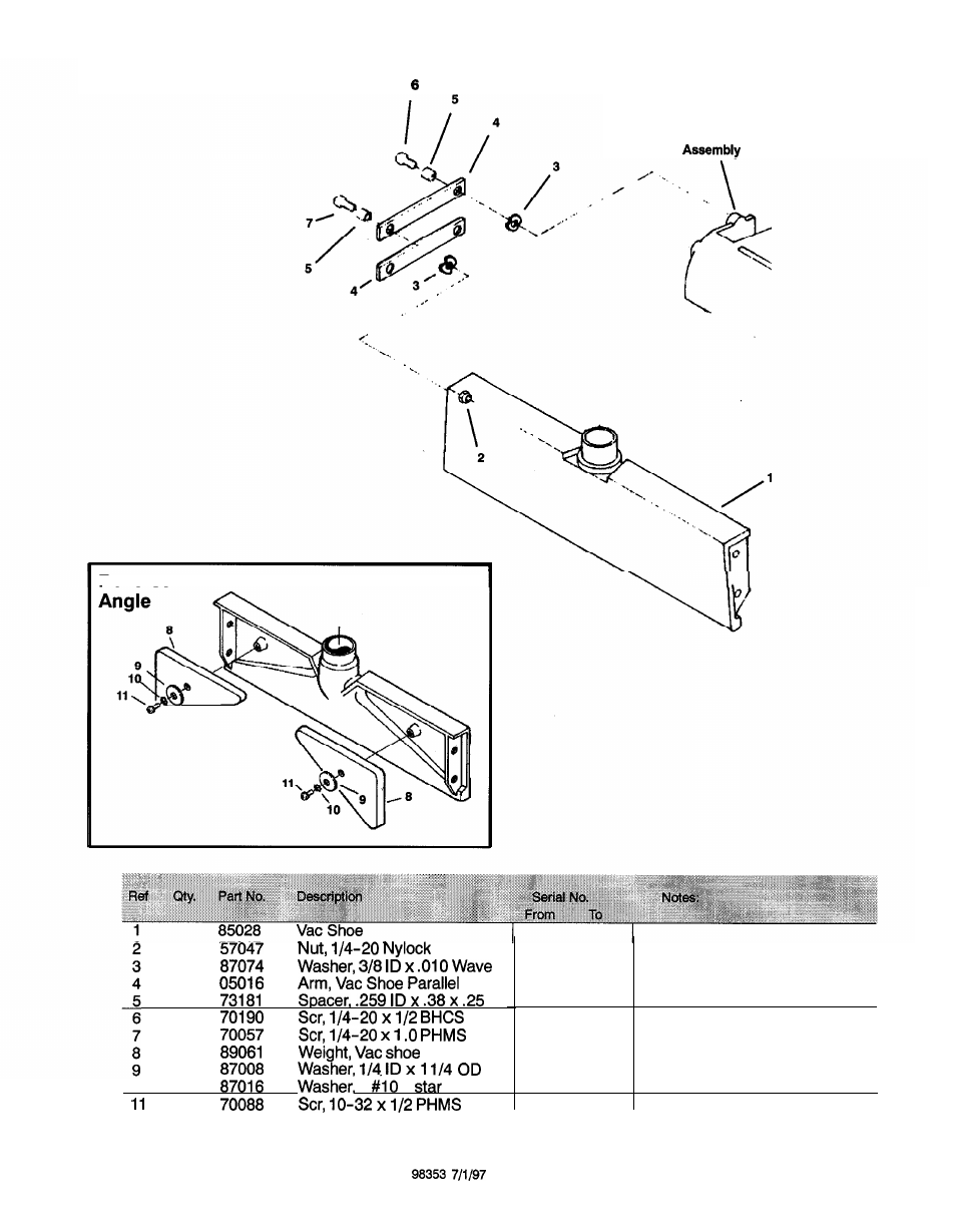 Vac shoe assembly, Reverse | Windsor SPIRIT DUAL SPD-J User Manual | Page 13 / 26