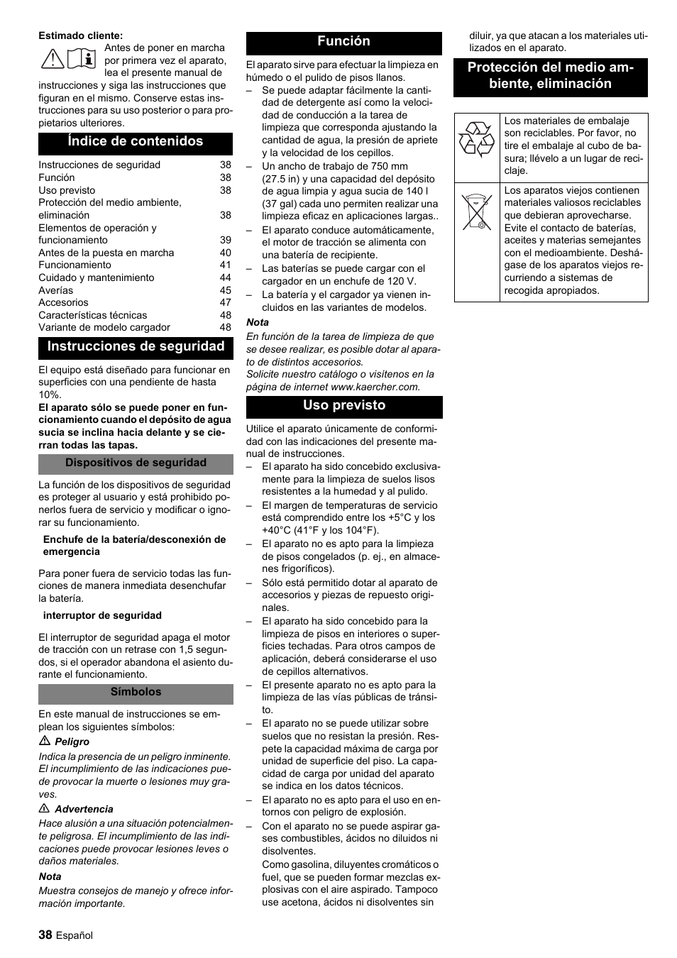 Windsor Saber Glide 30 SP User Manual | Page 38 / 53