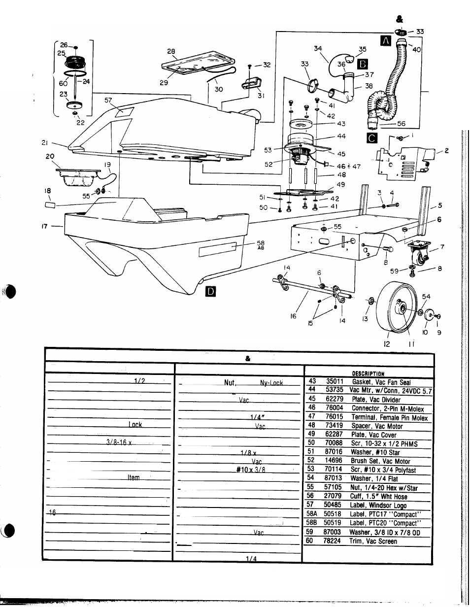 Tanks, vac frame | Windsor COMPACT PTC17 User Manual | Page 7 / 15