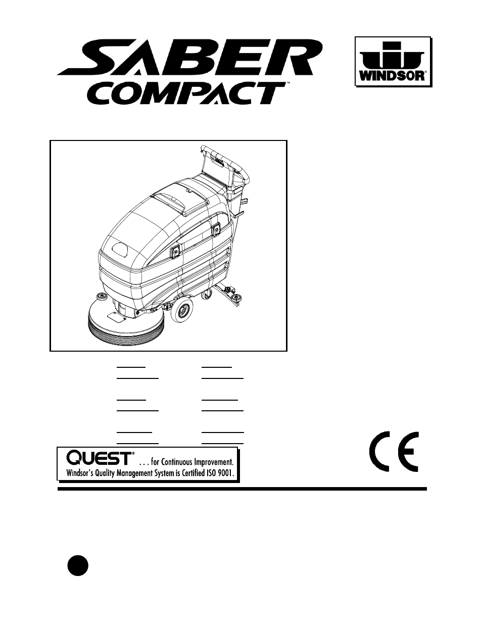 Windsor Saber Compact SCX20T User Manual | 29 pages