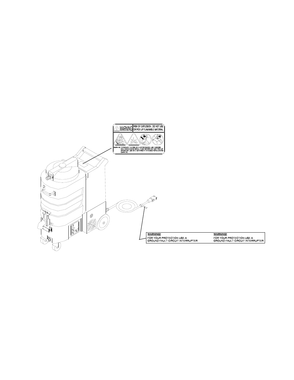 86038610pg2-3, Safety label location | Windsor Ninja 10070460 User Manual | Page 7 / 31