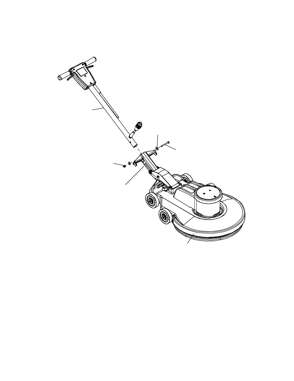 Handle installation | Windsor High Speed Burnisher LB2000 User Manual | Page 9 / 28