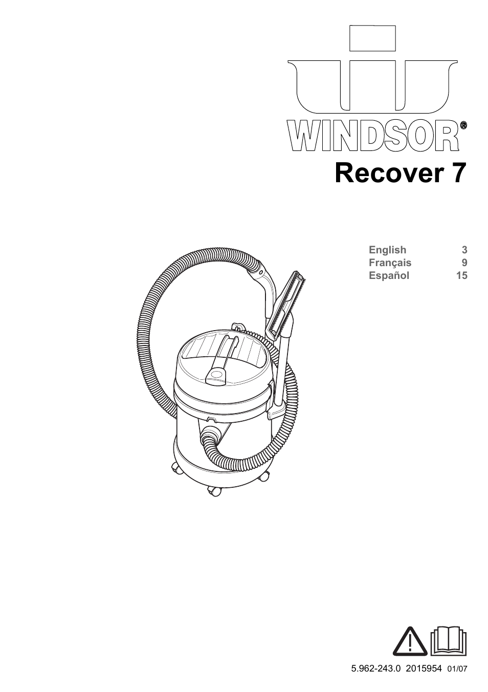 Windsor Recover 7 User Manual | 25 pages