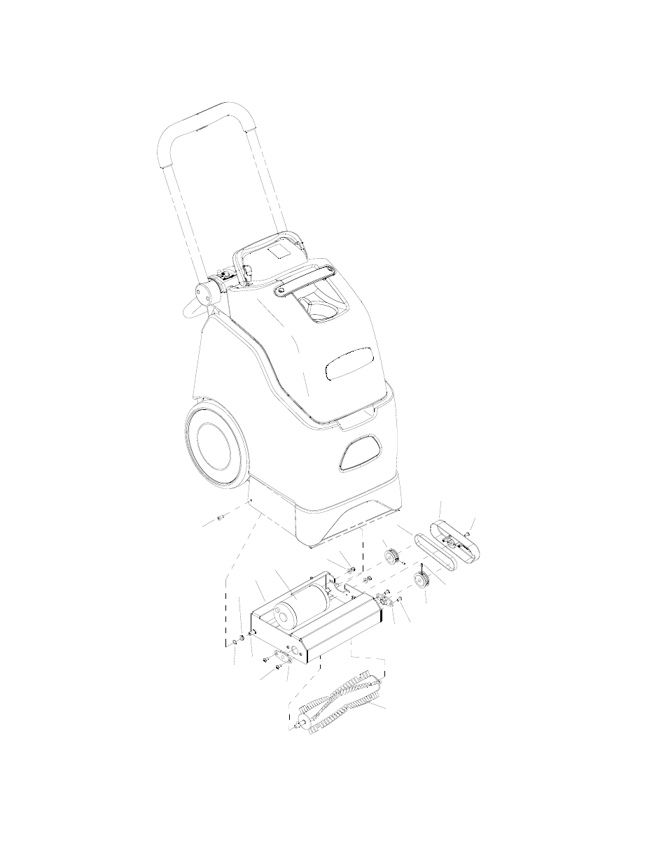 Brush deck | Windsor MINI CARPET EXTRACTOR MPRO 10080390 User Manual | Page 20 / 48