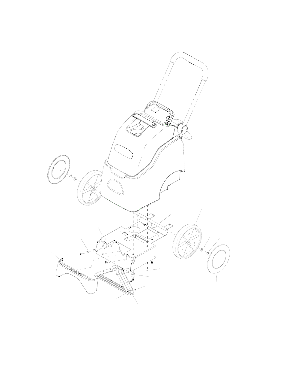 Frame & wheels | Windsor MINI CARPET EXTRACTOR MPRO 10080390 User Manual | Page 26 / 48