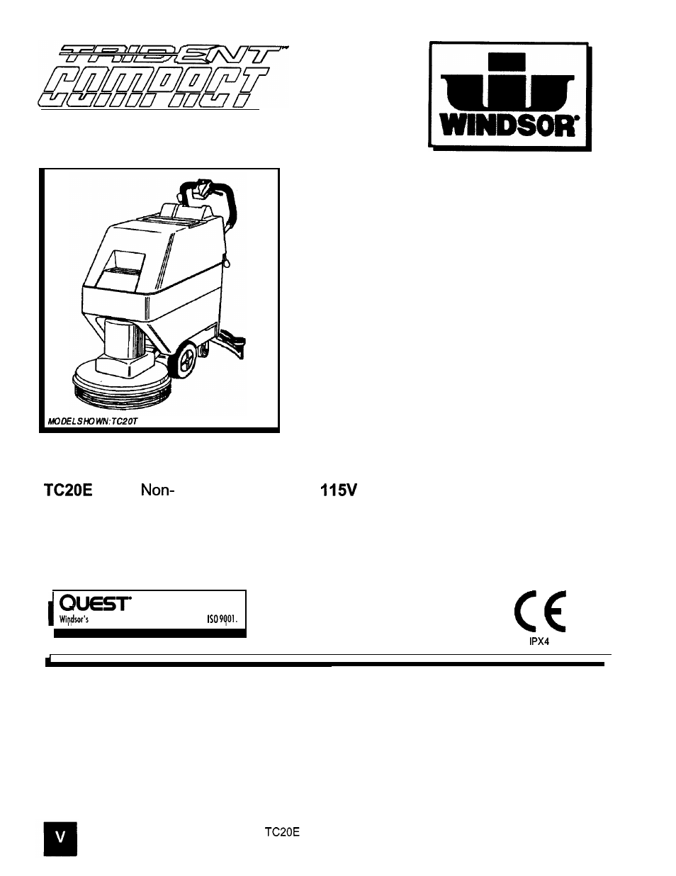 Windsor TRIDENT COMPACT TCZOE User Manual | 26 pages