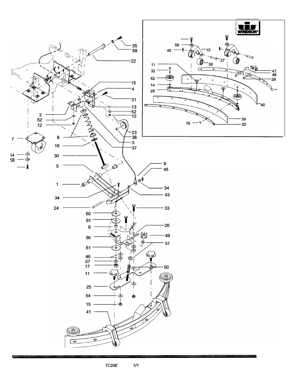 Squeegee assembly | Windsor TRIDENT COMPACT TCZOE User Manual | Page 14 / 26