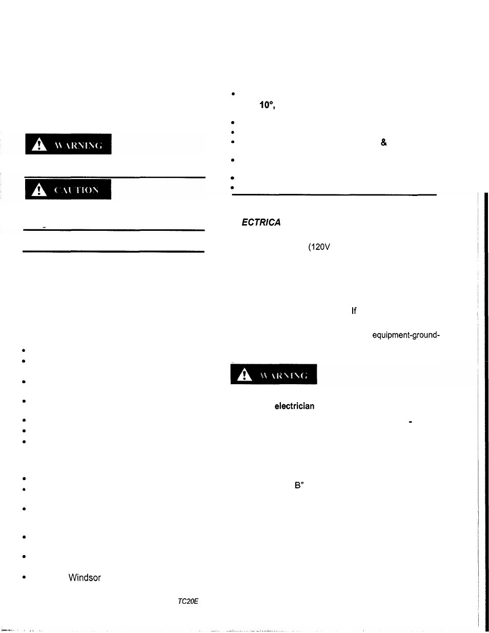 Safety | Windsor TRIDENT COMPACT TCZOE User Manual | Page 4 / 26