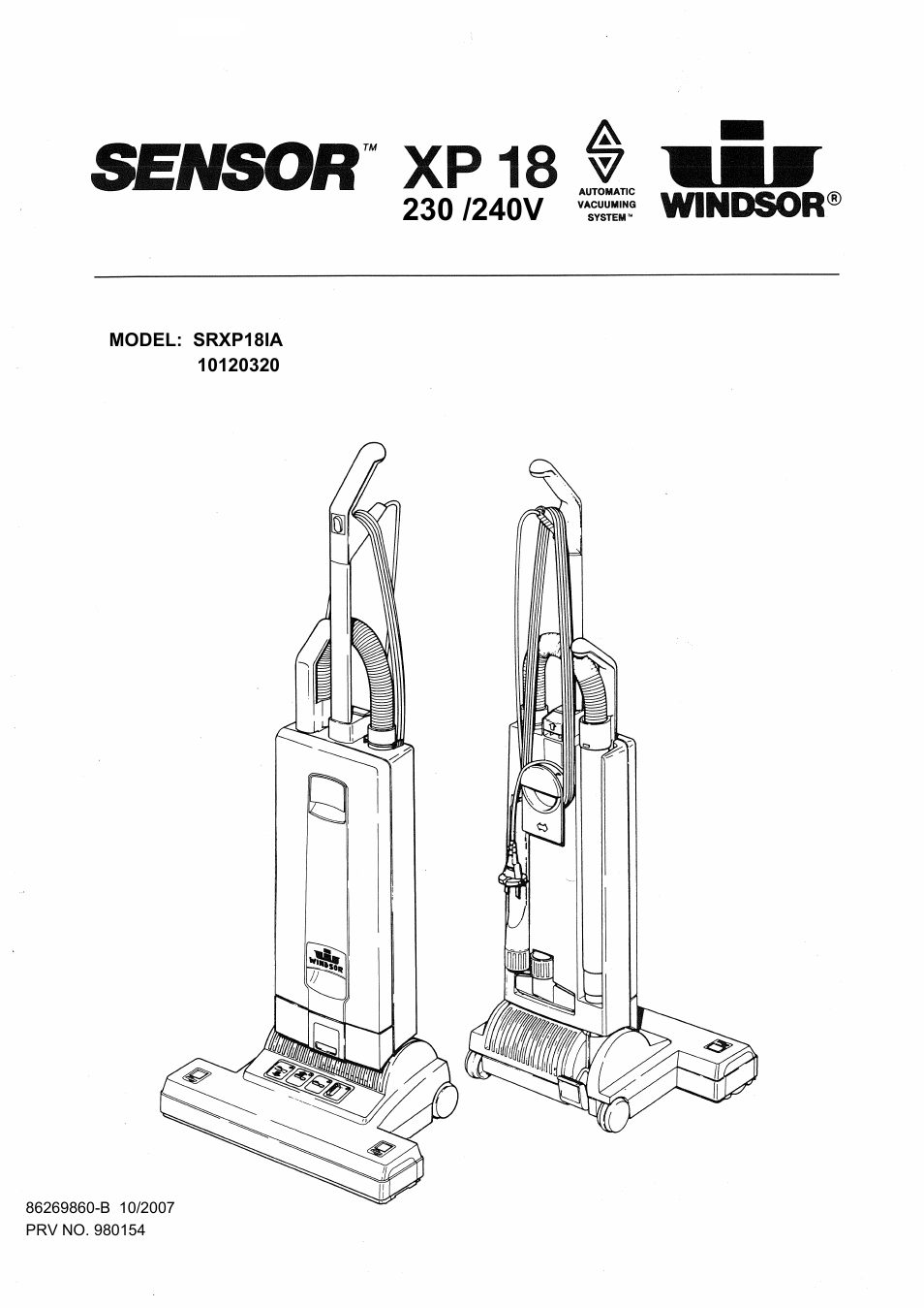 Windsor Sensor SRXP18IA User Manual | 18 pages