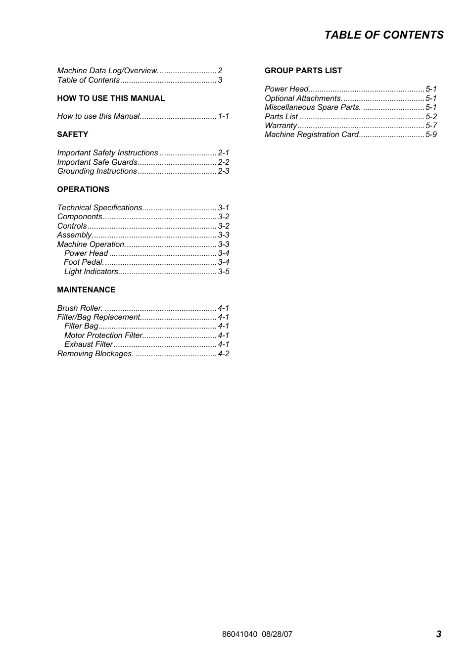 Windsor Flexamatic FM15 10120040 User Manual | Page 3 / 47