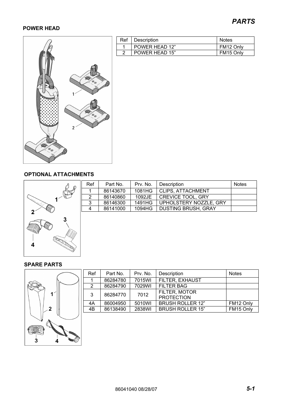 86041040-pg5-1, Parts | Windsor Flexamatic FM15 10120040 User Manual | Page 43 / 47