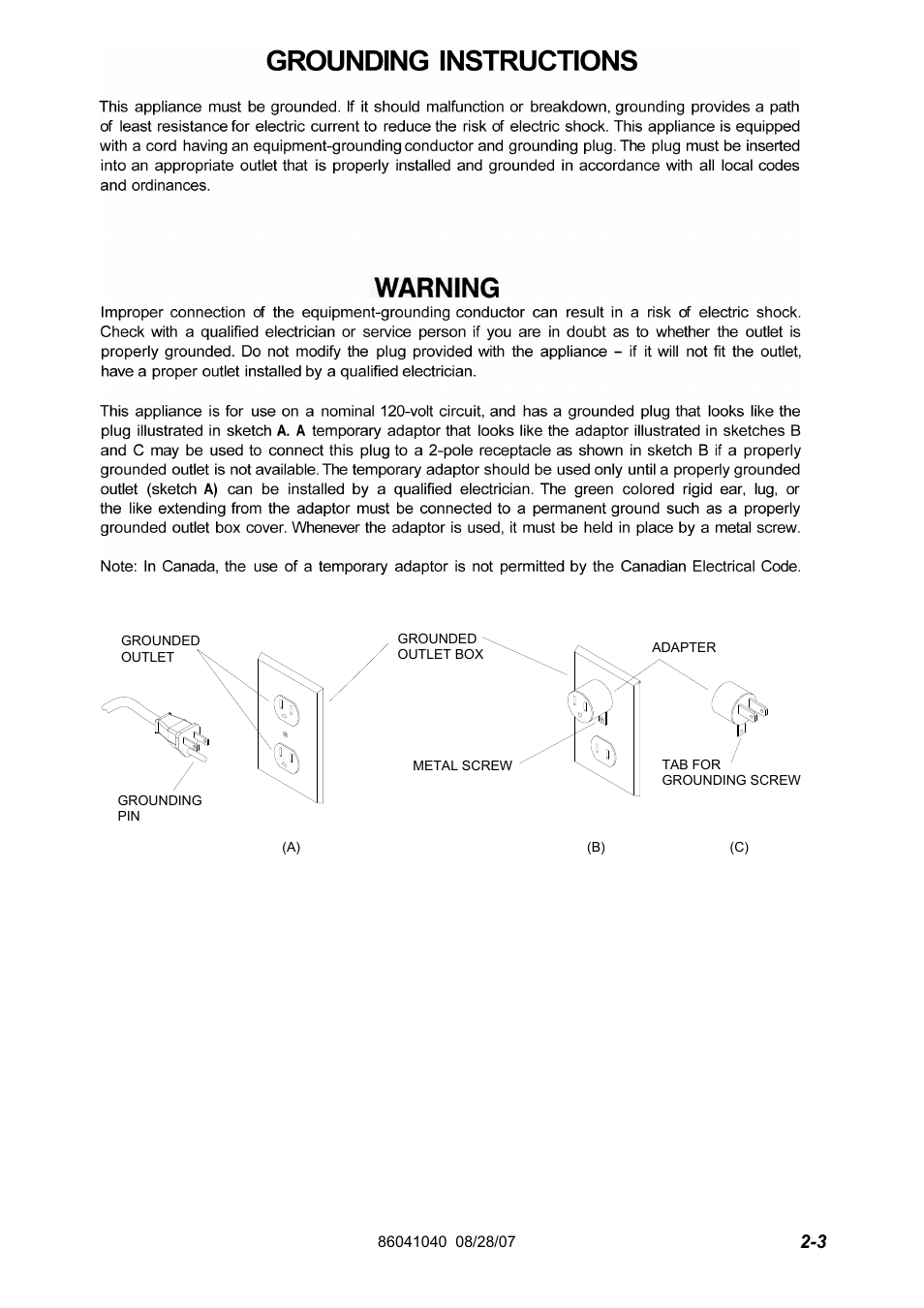 86041040 pg 2-3eng | Windsor Flexamatic FM15 10120040 User Manual | Page 7 / 47