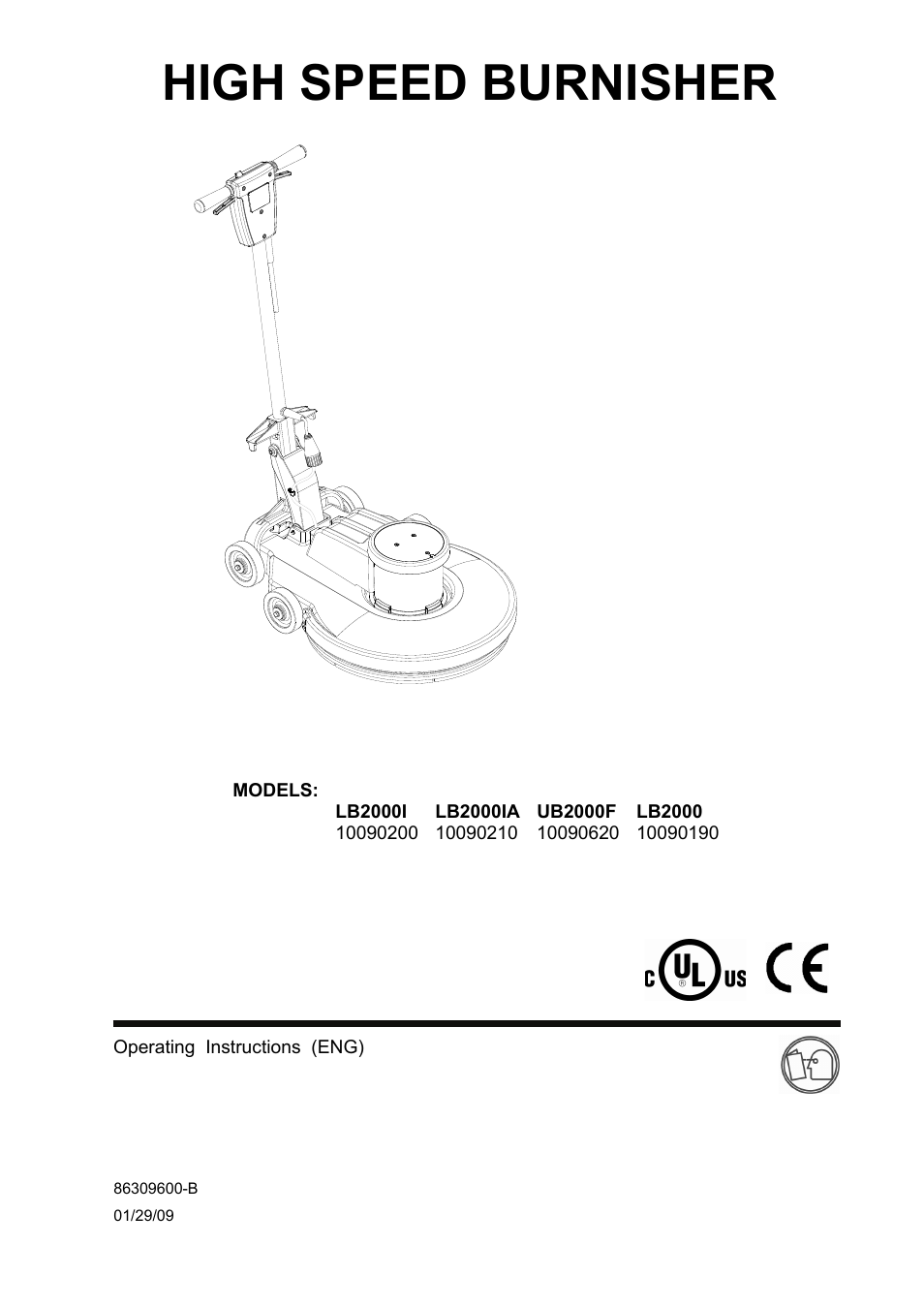 Windsor High Speed Burnisher LB2000IA User Manual | 31 pages