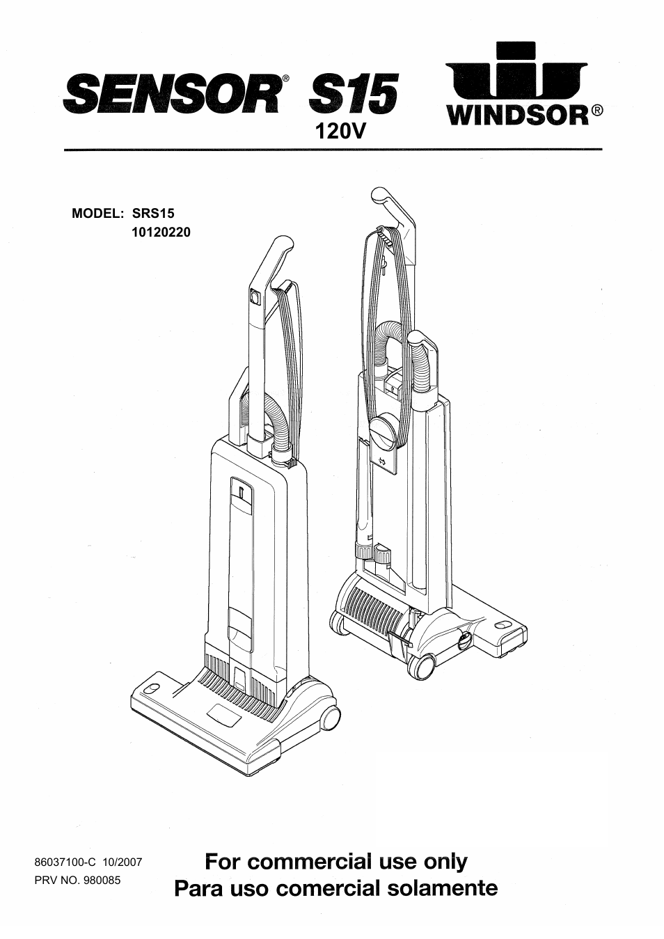 Windsor Sensor S15 User Manual | 18 pages