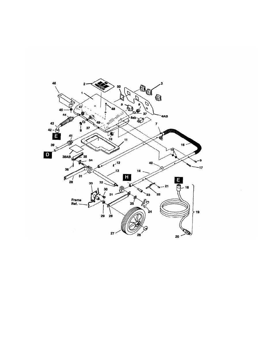 Control panel / main handle assembly | Windsor ADMIRAL PLUS ADP User Manual | Page 20 / 26