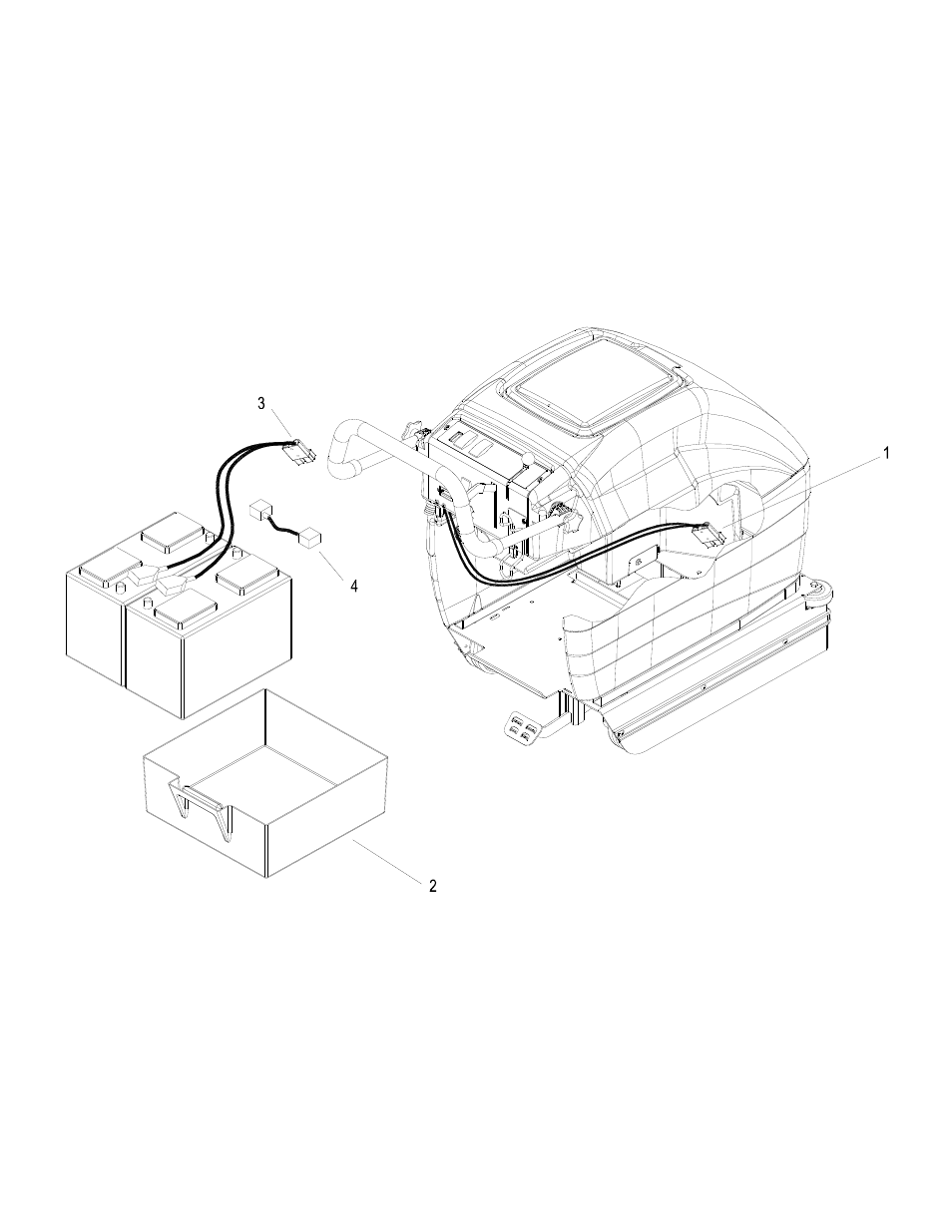 Wiring–battery cables | Windsor Automatic Scrubber 86221970 User Manual | Page 34 / 48