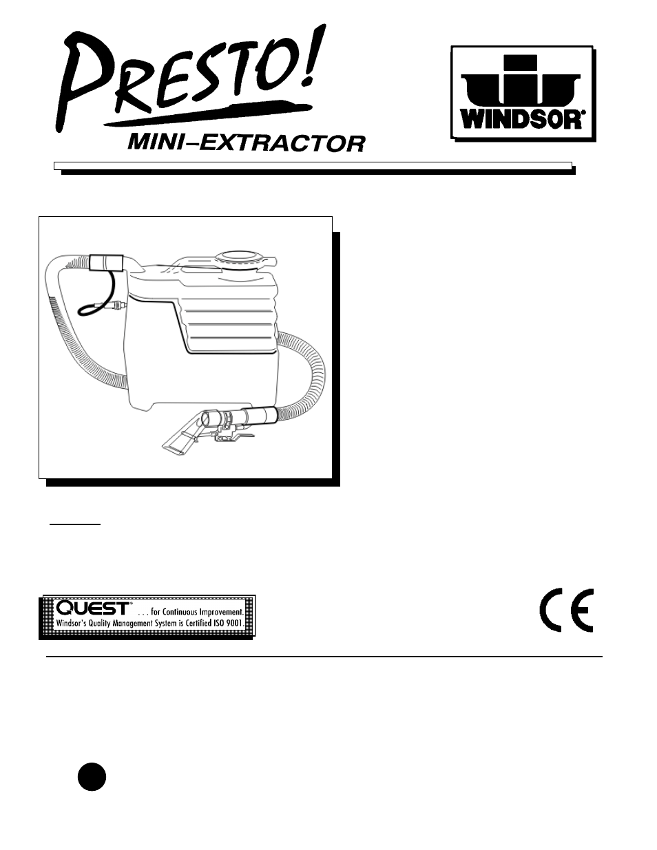 Windsor PRESTO PRSD2 User Manual | 22 pages