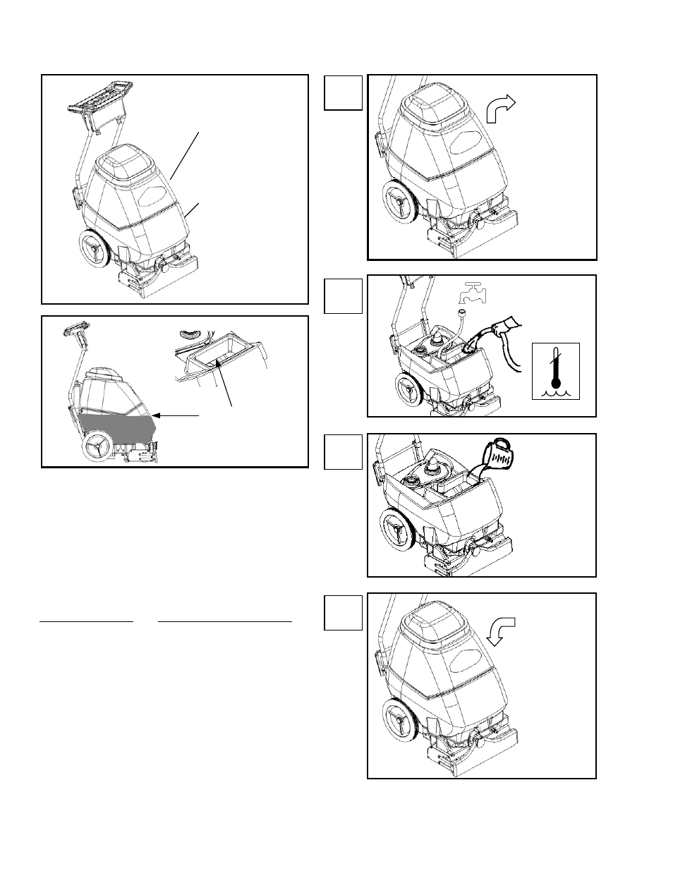 Filling the admiral, Do not put defoamer, solvents, spotter or, Filling operations | Windsor 10080170 User Manual | Page 12 / 40
