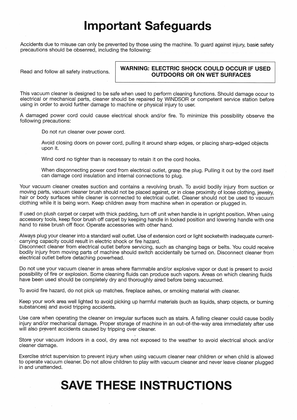 Windsor Versamatic Plus 10120390 User Manual | Page 4 / 22