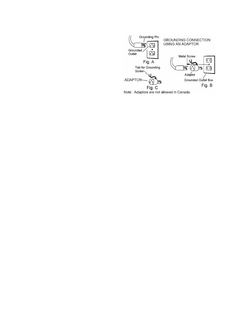 Grounding instructions | Windsor E50 User Manual | Page 8 / 26