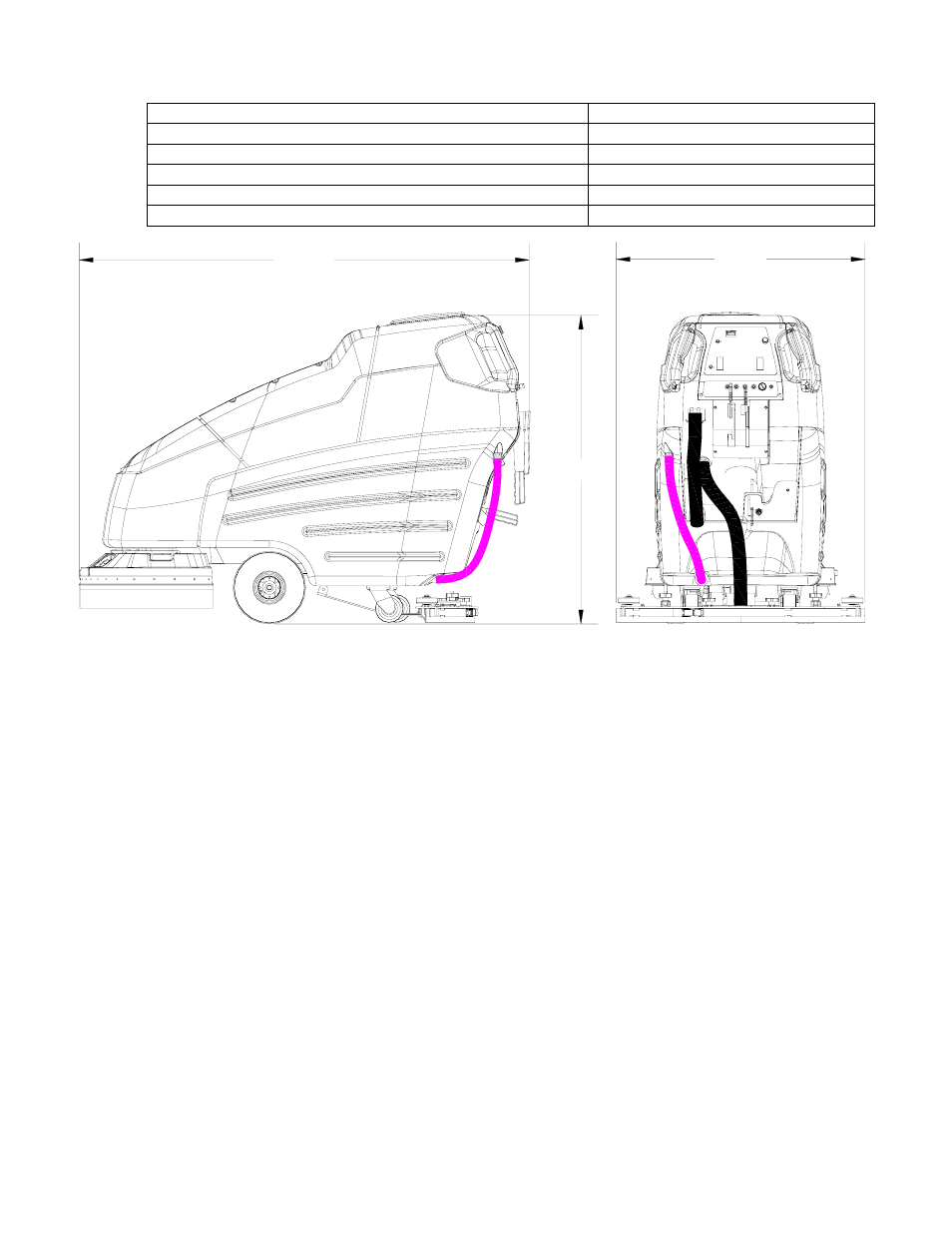 Technical specifications | Windsor Walk Behind Scrubber SCE264 User Manual | Page 9 / 33