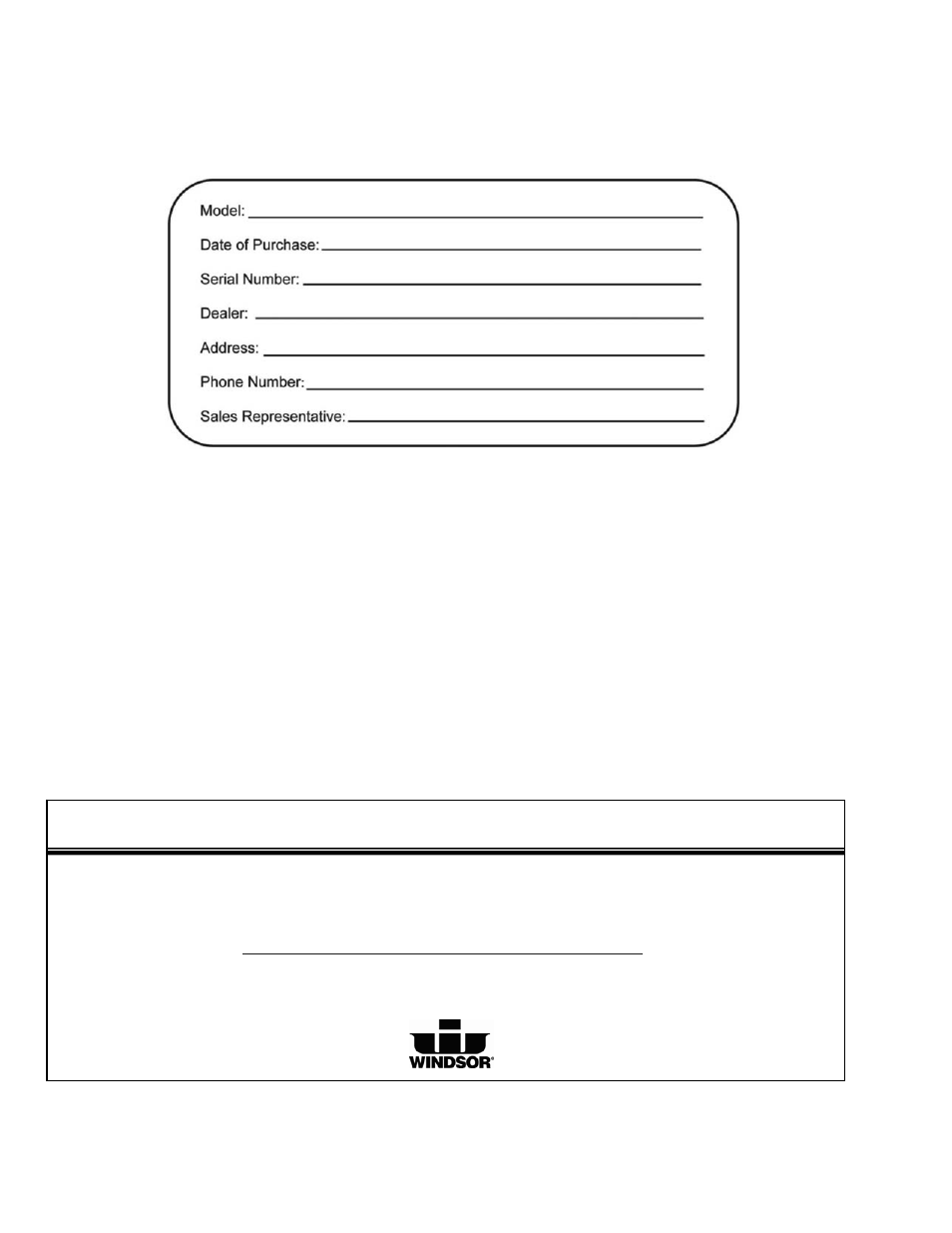 86038230 pg1, Warranty registration, Machine data log/overview | Windsor ADMIRAL ADM8 10080170 User Manual | Page 2 / 42