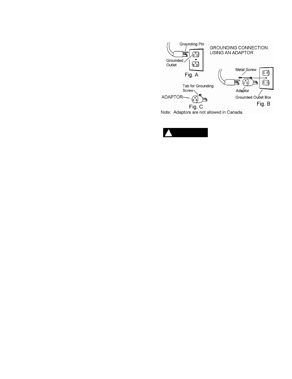 86221950 pgs 2-3 and 3-1, Grounding instructions, Warning | Windsor 86221950 User Manual | Page 7 / 24