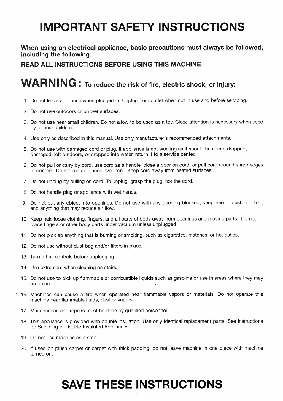 Windsor Sensor XP 15 SRXP15IA User Manual | Page 2 / 18
