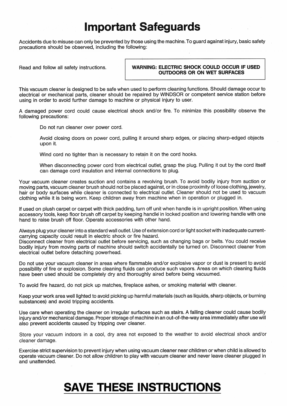 Windsor Sensor XP 15 SRXP15IA User Manual | Page 6 / 18