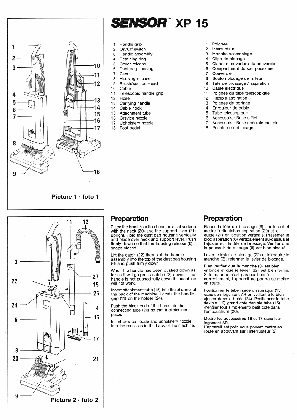 Windsor Sensor XP 15 SRXP15IA User Manual | Page 8 / 18