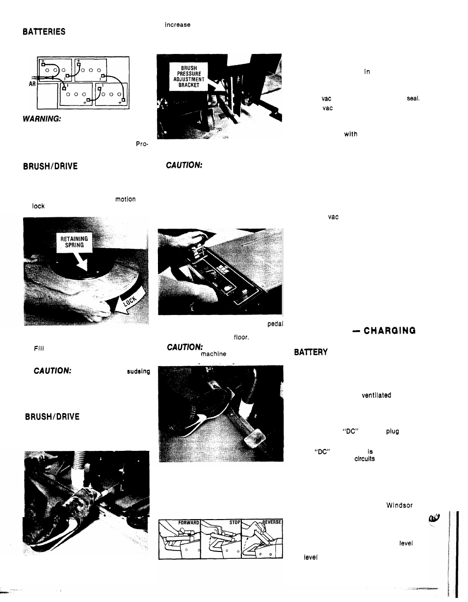Machine preparation, Operatino, Machine | Regular maintenance, Batteries and maintenance | Windsor PT-20 User Manual | Page 4 / 18