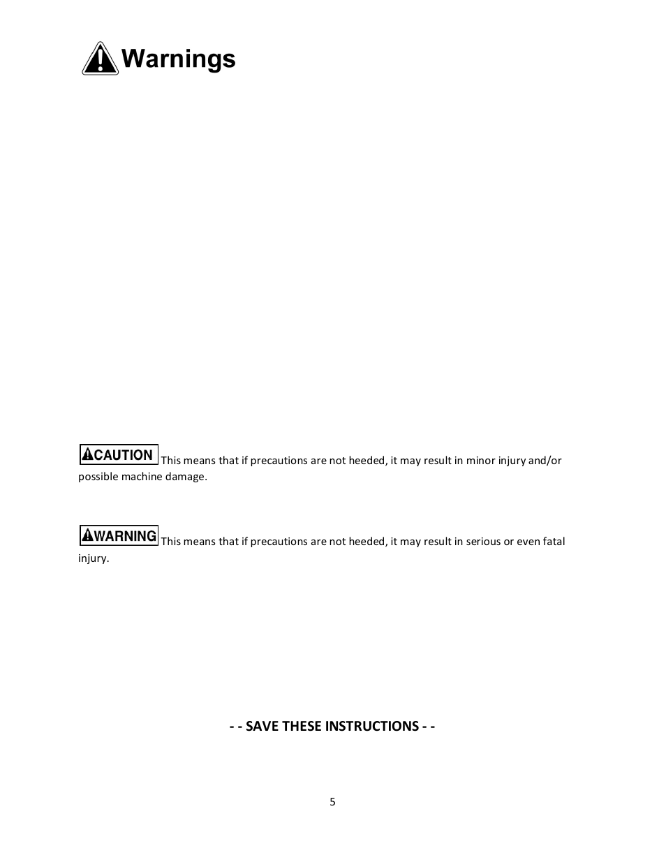 Save these instructions | Walter Drake JET HBS-916W User Manual | Page 5 / 32