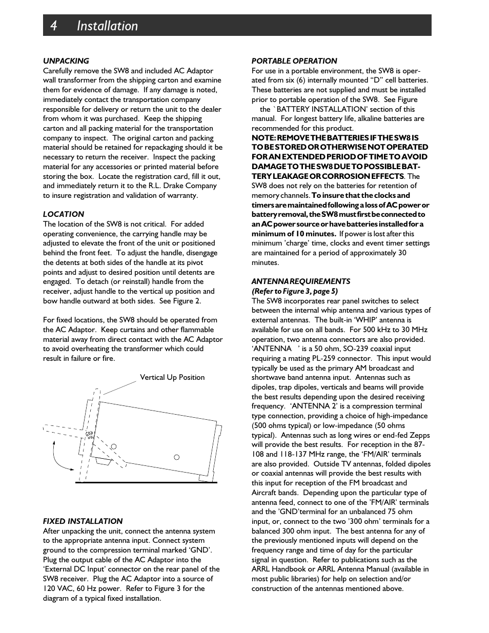 4 installation | Walter Drake SW8 User Manual | Page 10 / 34
