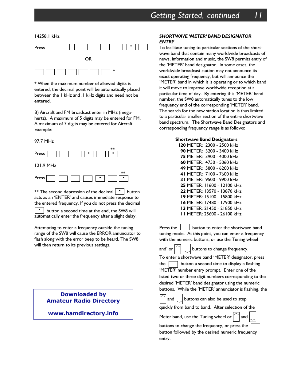 Getting started, continued 11 | Walter Drake SW8 User Manual | Page 17 / 34