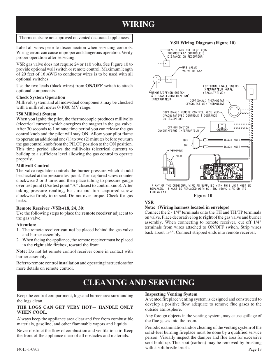 Wiring cleaning and servicing | White Mountain VSR-18-1 User Manual | Page 13 / 20