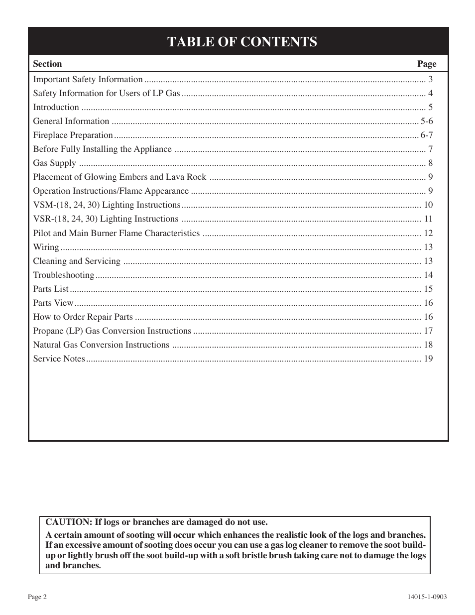 White Mountain VSR-18-1 User Manual | Page 2 / 20