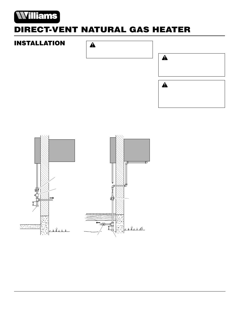 Direct-vent natural gas heater, Installation, Continued) | Williams 4003532 User Manual | Page 10 / 28