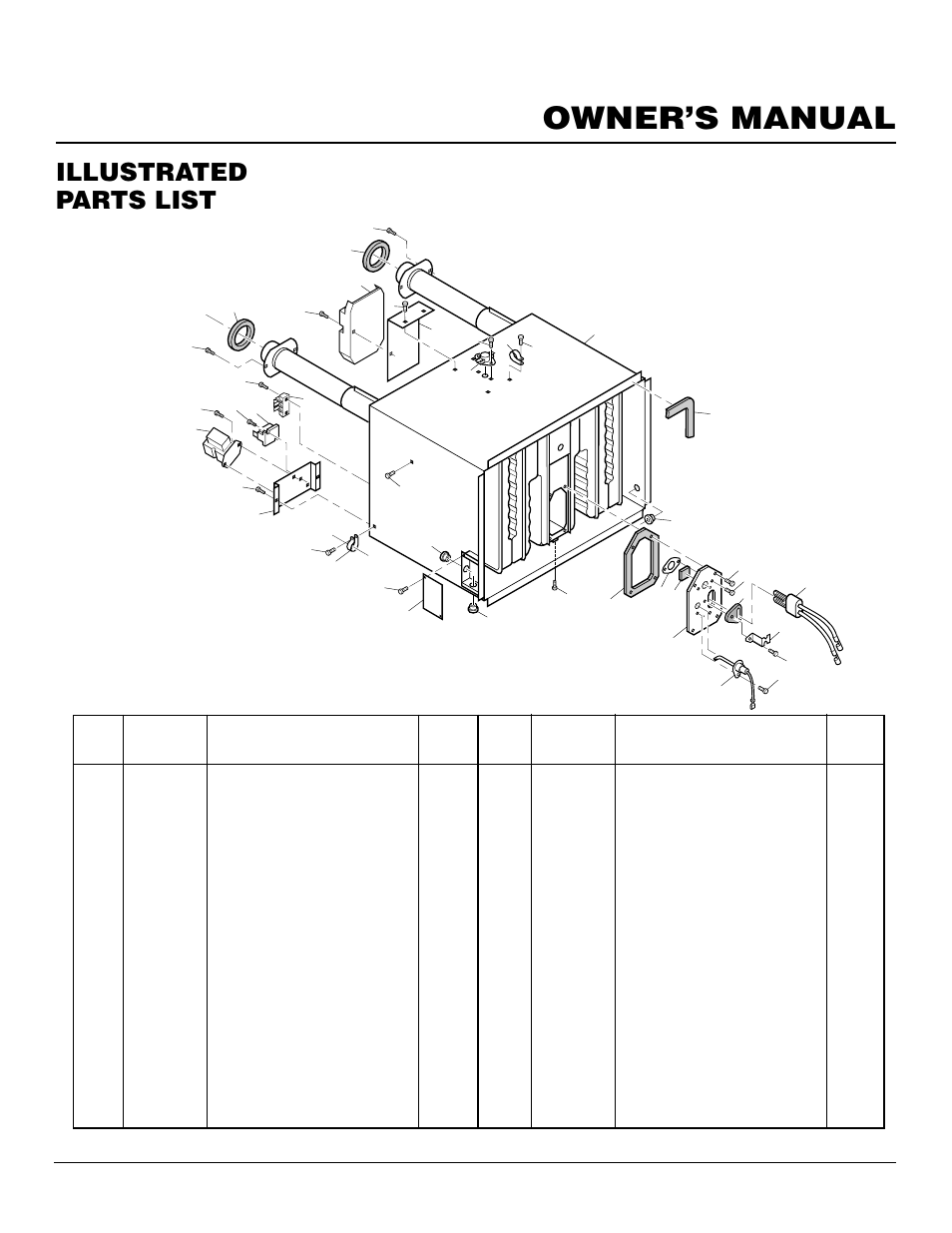 Owner’s manual, Illustrated parts list | Williams 4003532 User Manual | Page 23 / 28