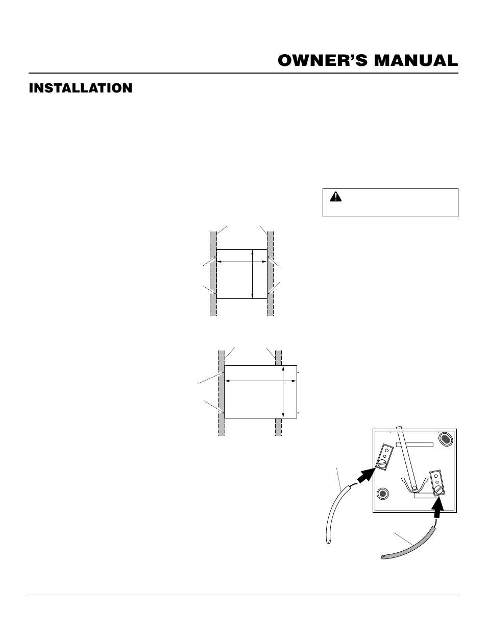 Owner’s manual, Installation, Continued) | Creating wall opening and mounting furnace, Installing thermostat | Williams 4003532 User Manual | Page 5 / 28