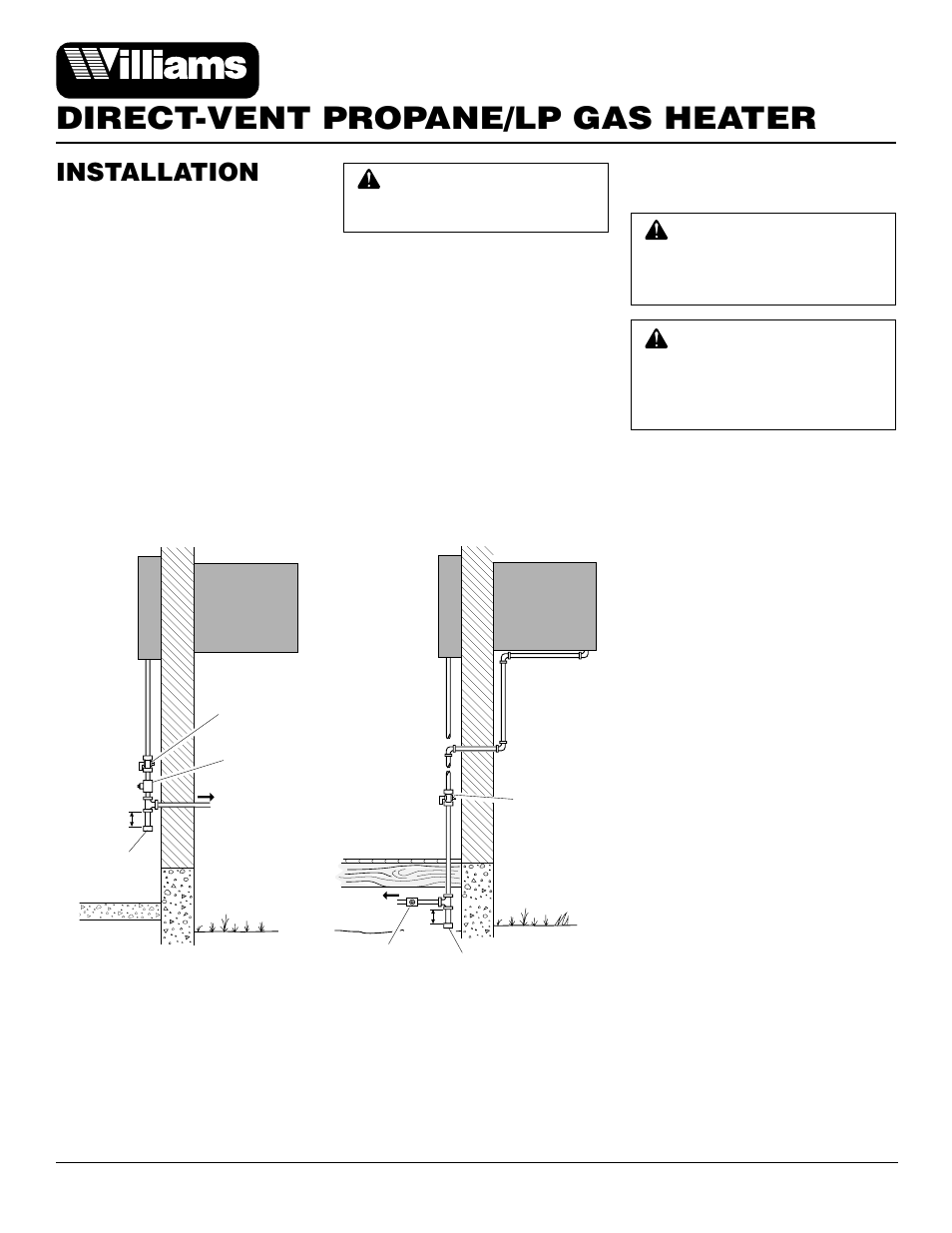 Direct-vent propane/lp gas heater, Installation, Continued) | Williams 2503531 User Manual | Page 10 / 28