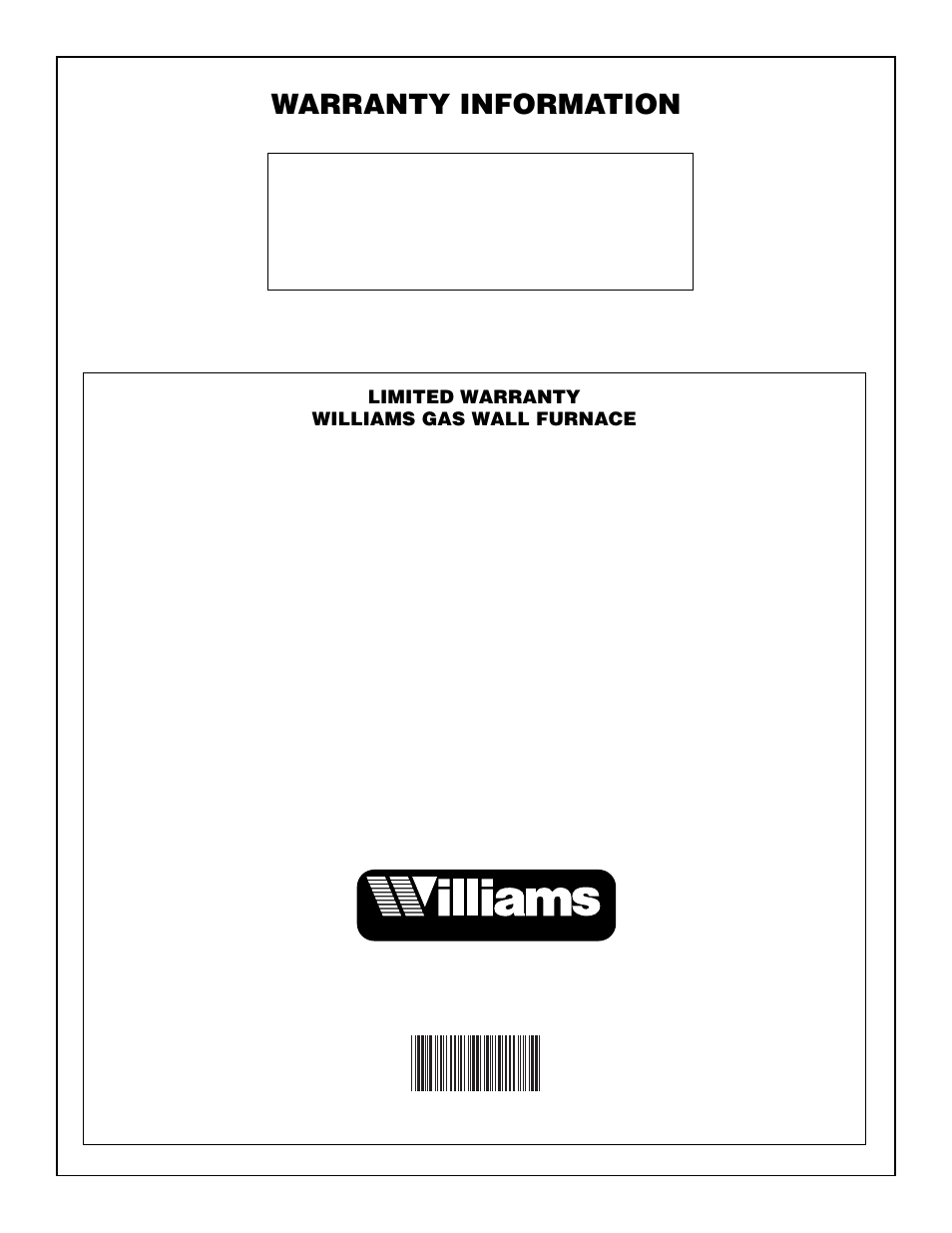 Warranty information | Williams 2503531 User Manual | Page 28 / 28