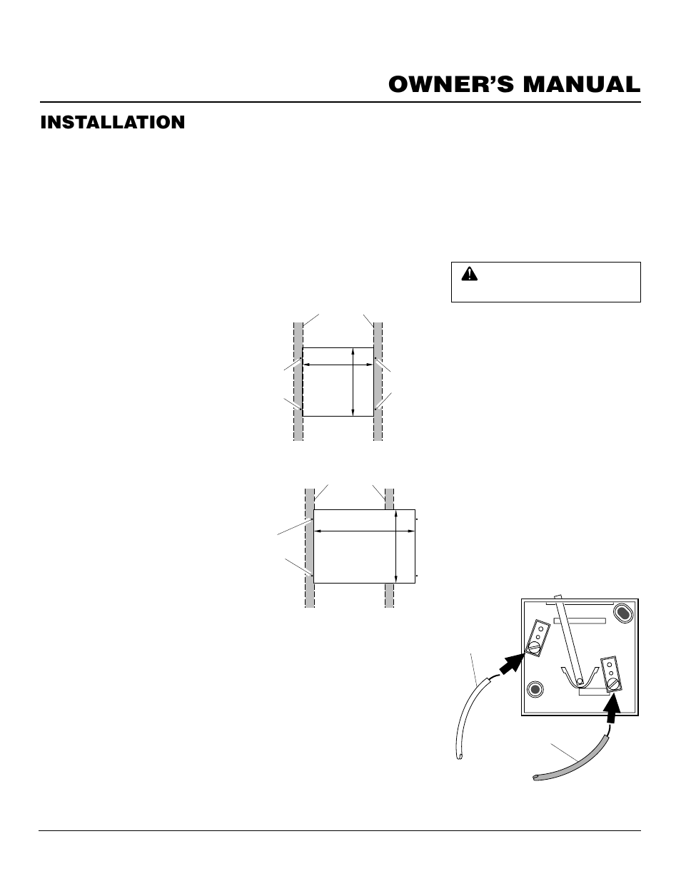 Owner’s manual, Installation, Continued) | Creating wall opening and mounting furnace, Installing thermostat | Williams 2503531 User Manual | Page 5 / 28