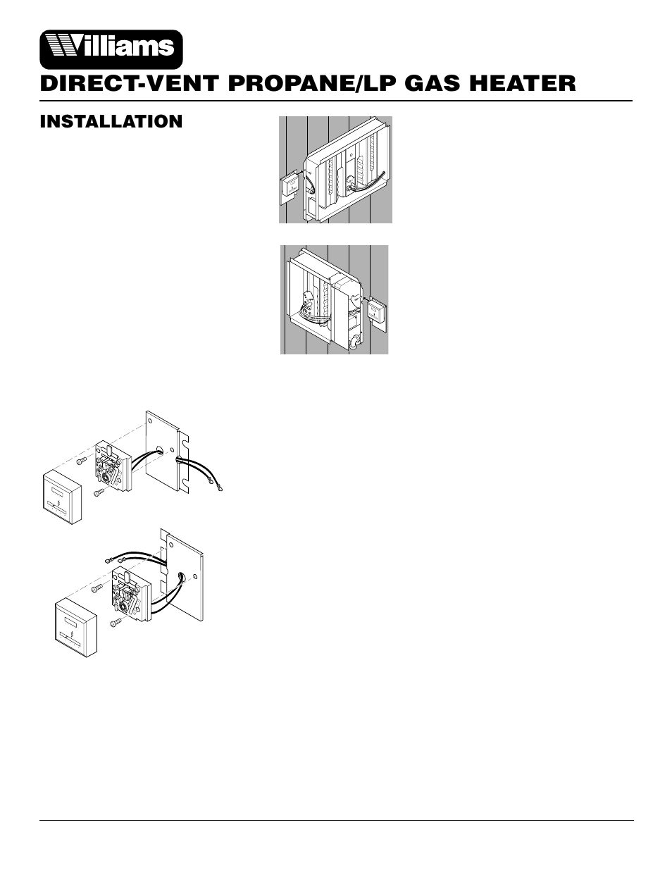 Direct-vent propane/lp gas heater, Installation, Continued) | Williams 2503531 User Manual | Page 6 / 28