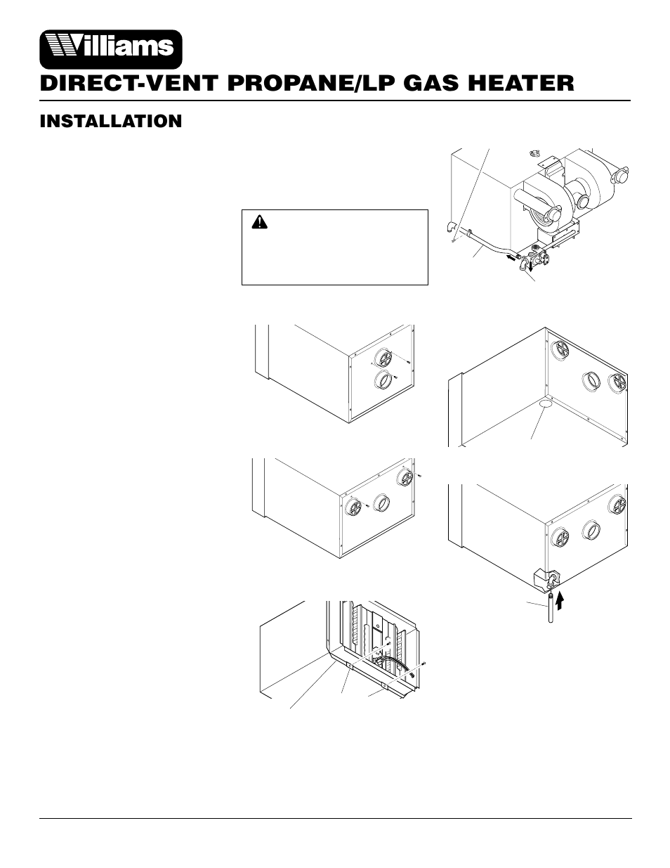 Direct-vent propane/lp gas heater, Installation, Continued) | Williams 2503531 User Manual | Page 8 / 28