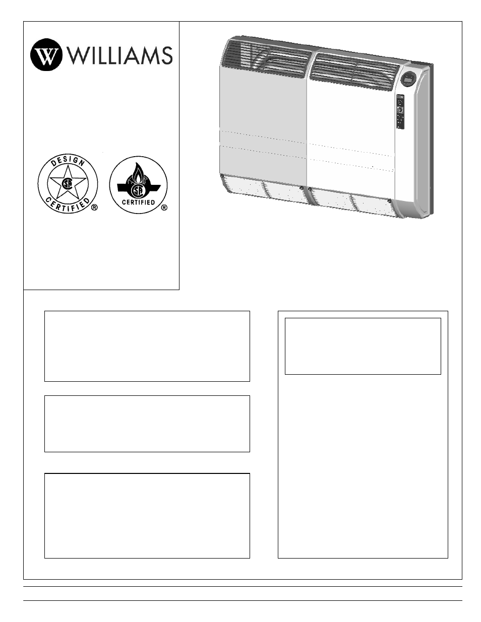 Williams 2903512 User Manual | 24 pages