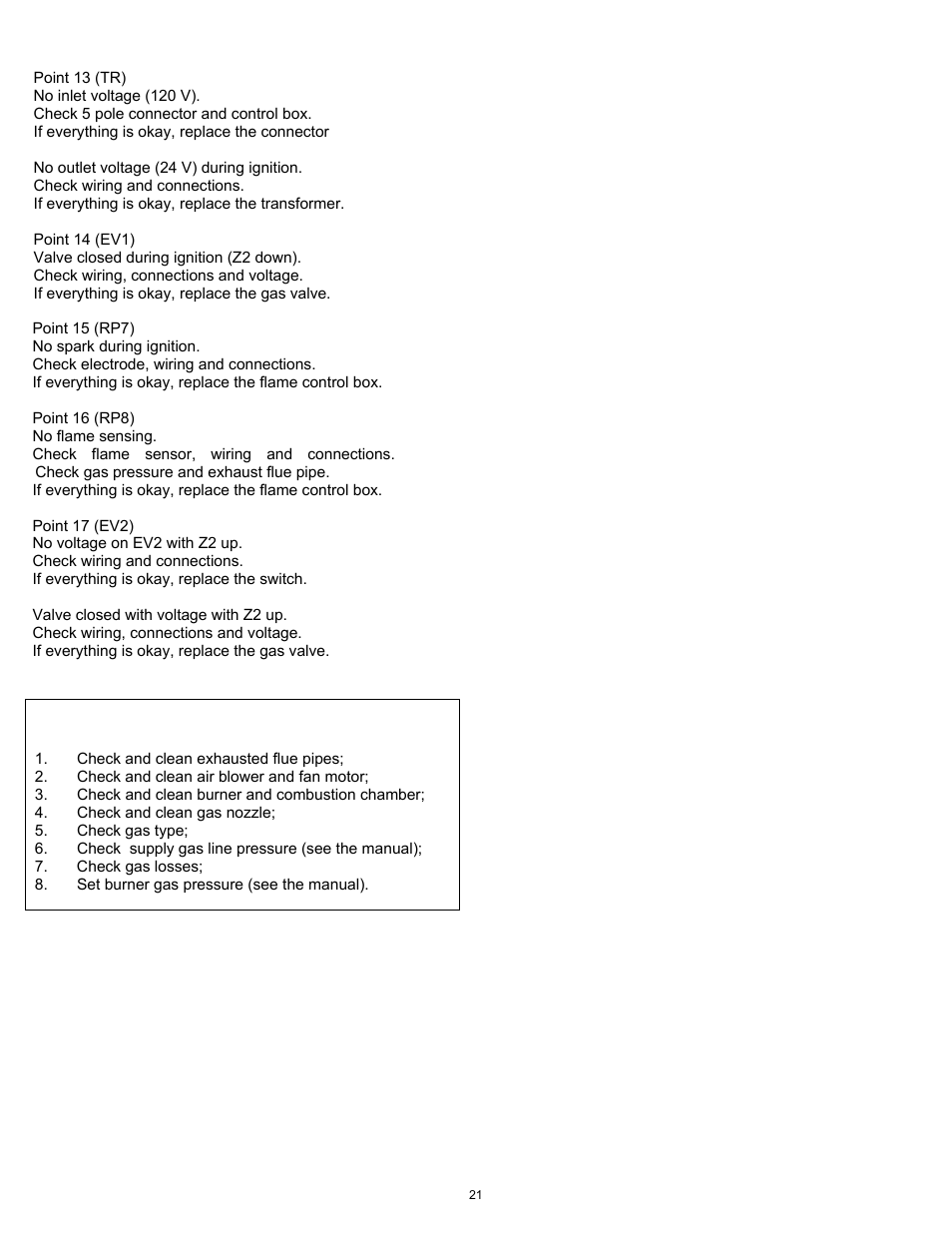 Starting sequence (gas) | Williams 2903512 User Manual | Page 22 / 24